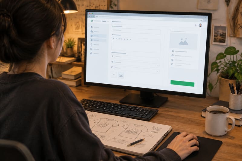 posting a T-shirt graphic design job on a freelance website