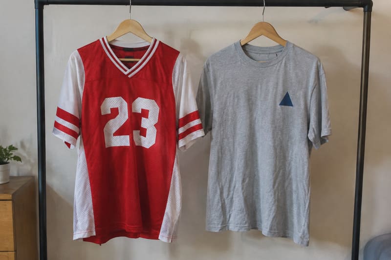 polyester sports jersey compared with a cotton regular T-shirt