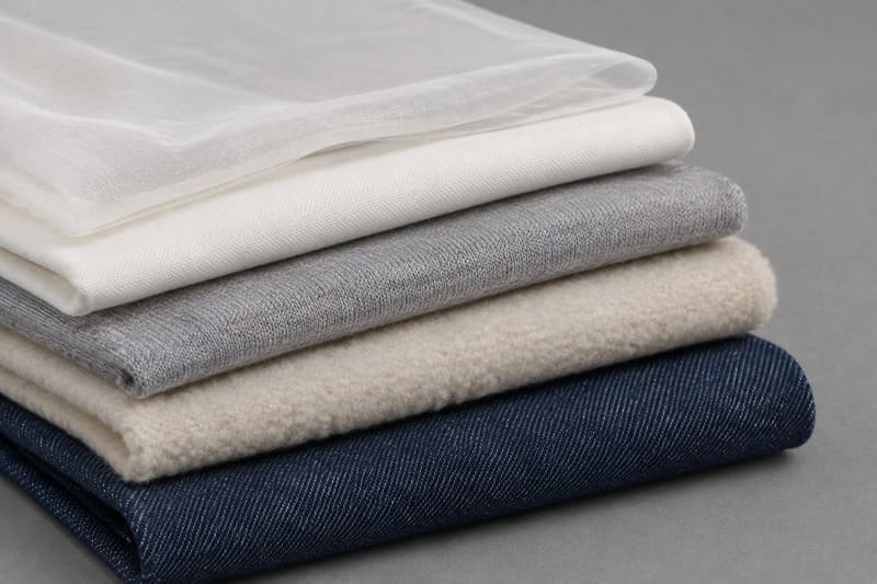 different t-shirt fabric types and GSM weights affecting cost